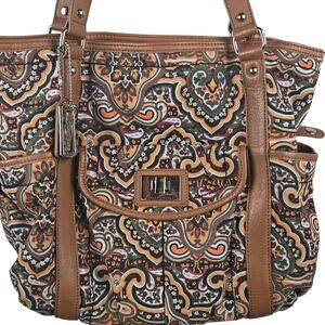Tignanello Paisley Print Canvas Tote with matching coin purse